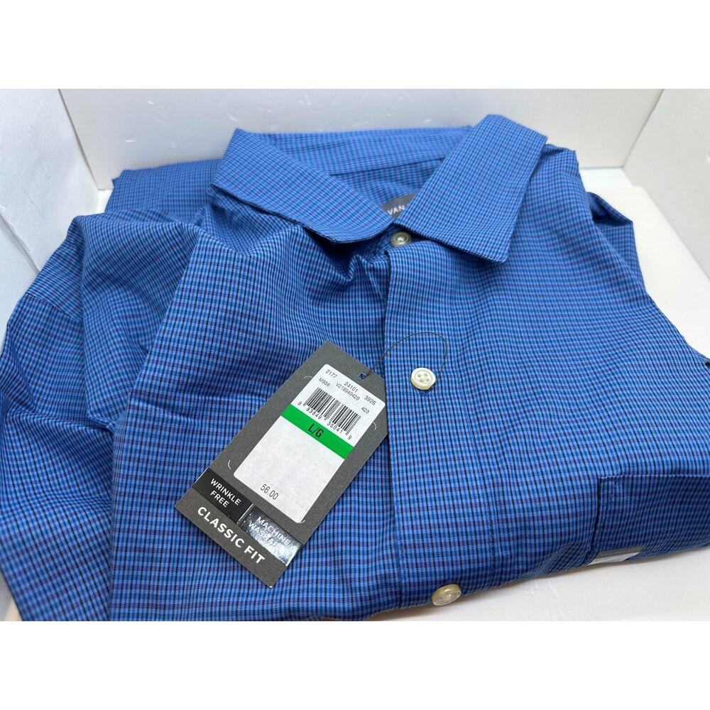 Lot of 3 New Van Heusen Dress Shirts Long Sleeve Large 16-16 1/2 New - Picture 2 of 3